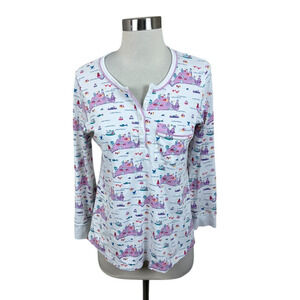 katydid Martha's Vineyard Pima Cotton Pajama Top Size M Soft Cozy